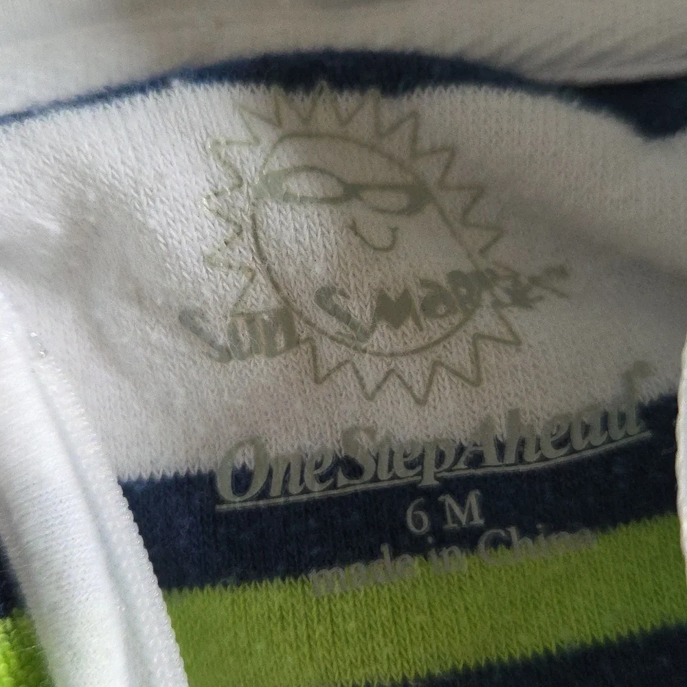 One Step Ahead Navy, White & Lime Baby Swim Set